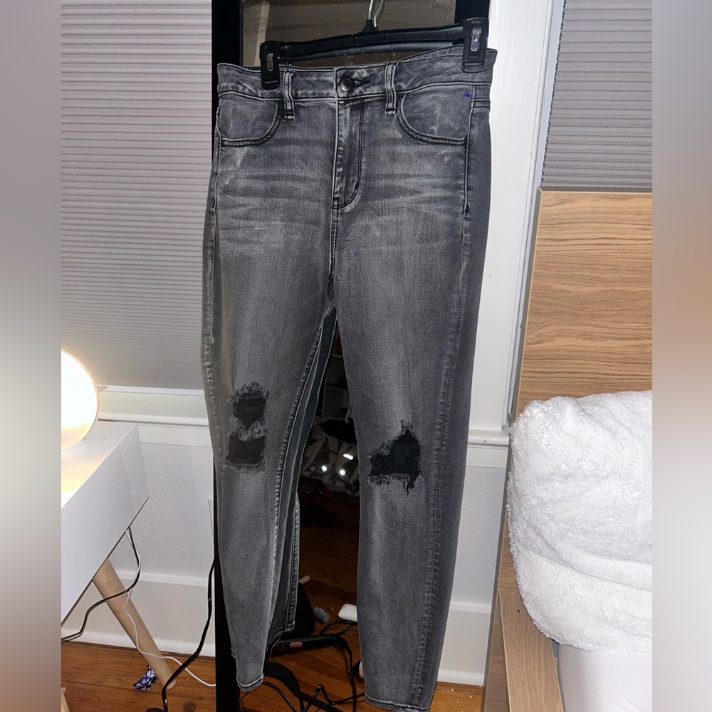 american eagle black jeggings